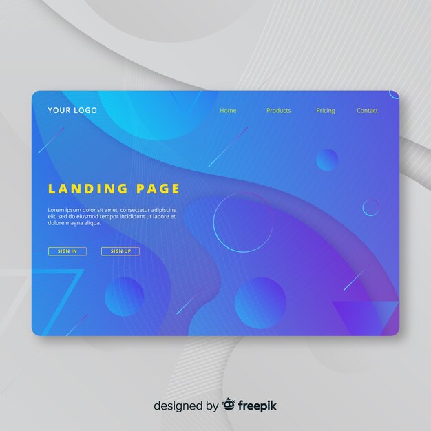 Landing page abstracta