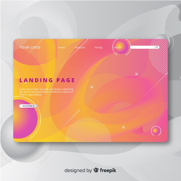 Landing page abstracta