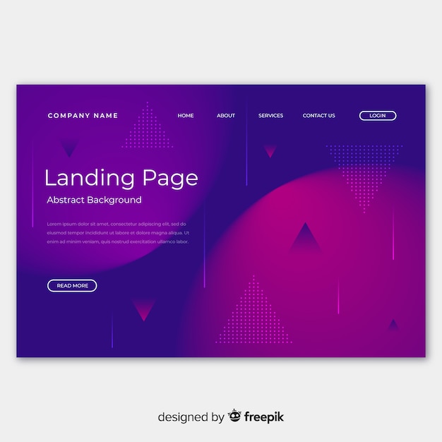 Vector gratuito landing page abstracta