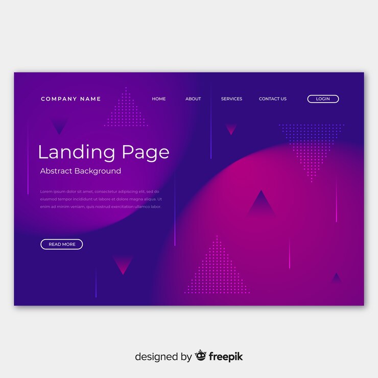 Vector gratuito landing page abstracta