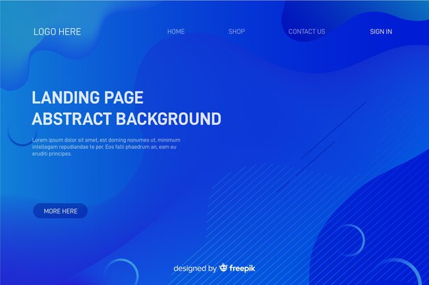 Landing page abstracta
