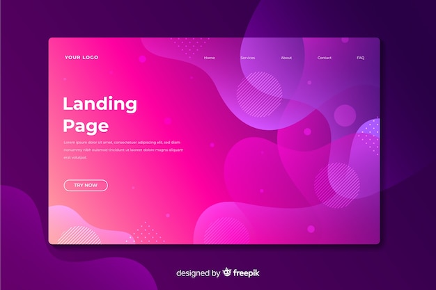 Landing page abstracta