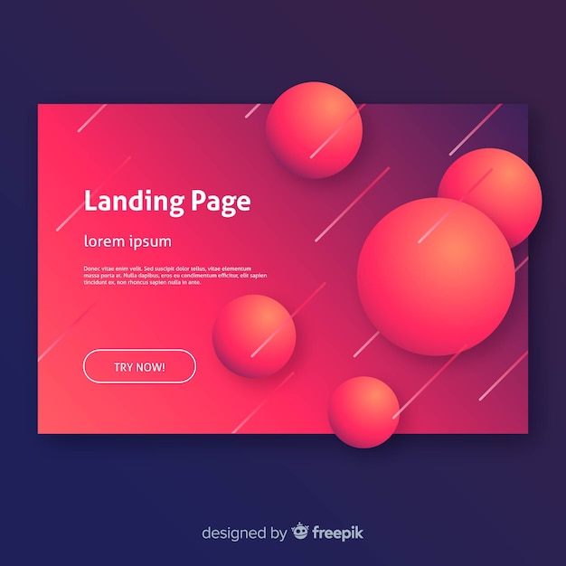 Vector gratuito landing page abstracta
