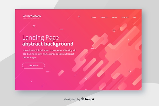 Landing page abstracto