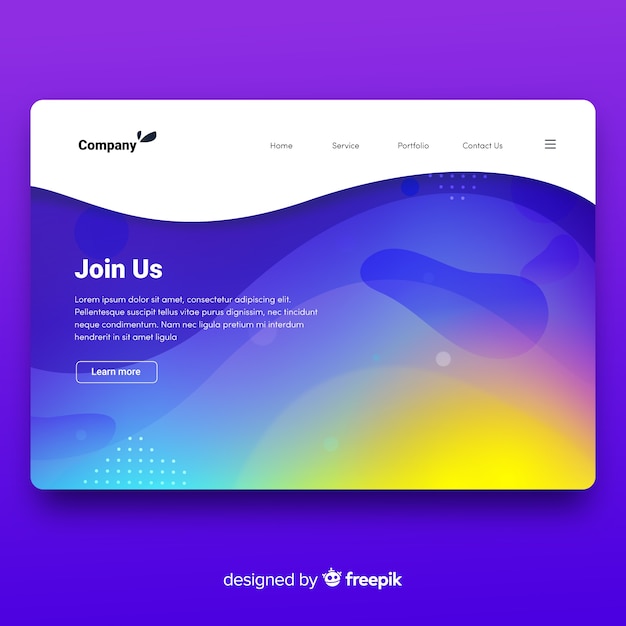 Landing page abstracto