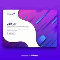 Vector gratuito landing page abstracto