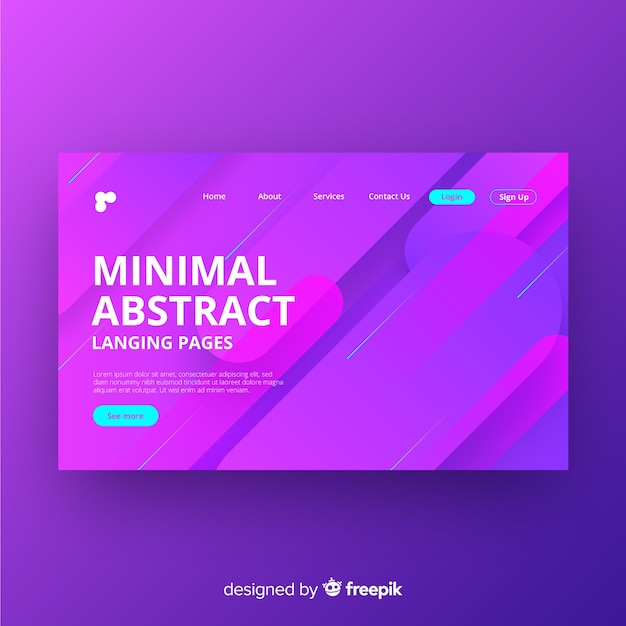 Landing page abstracto