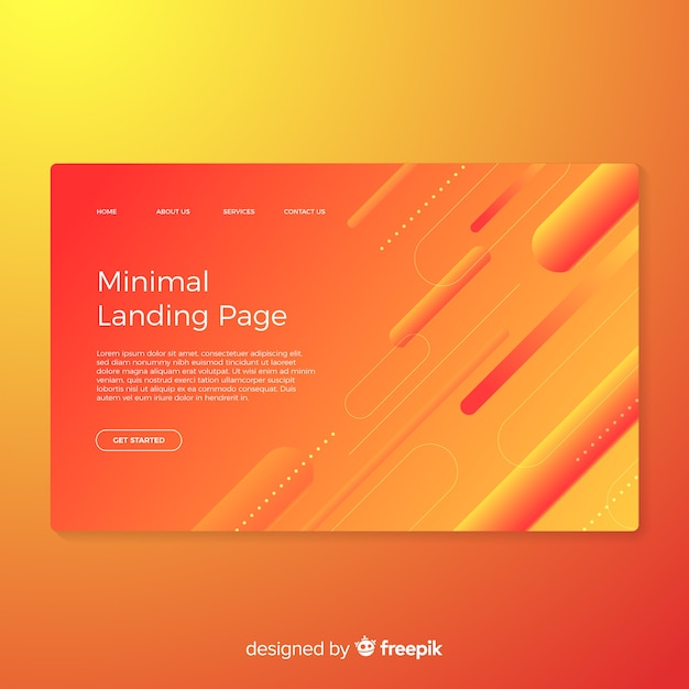 Landing page abstracto