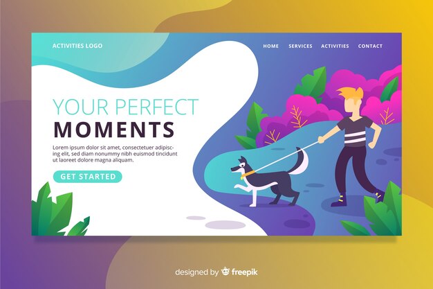 Landing page de actividades al aire libre