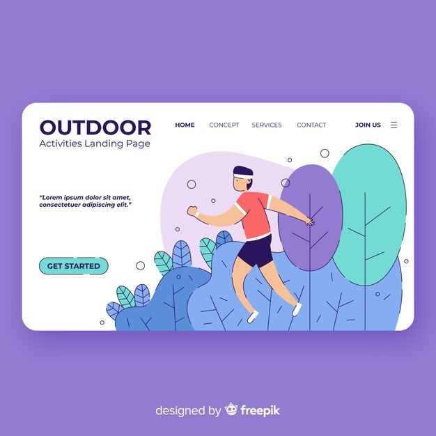 Landing page actividades al aire libre