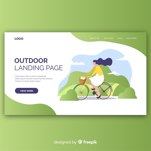 Landing page de actividades al aire libre