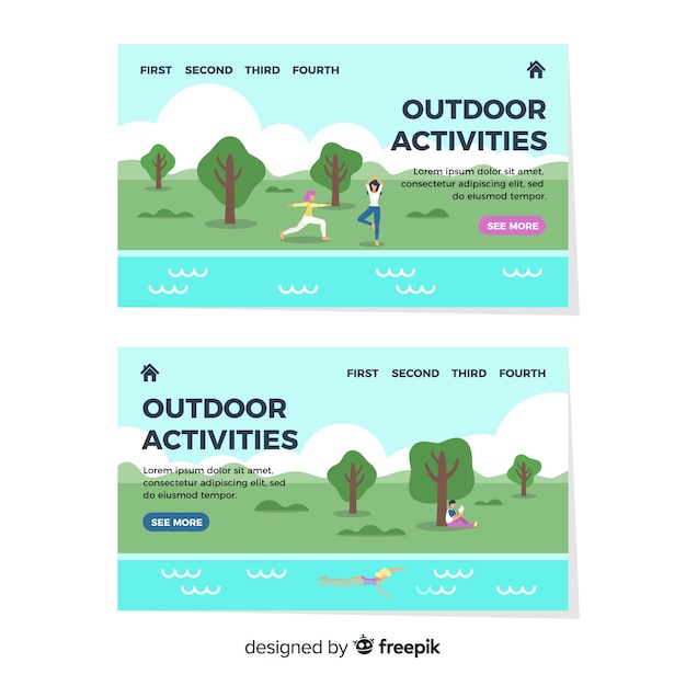 Landing page de actividades al aire libre