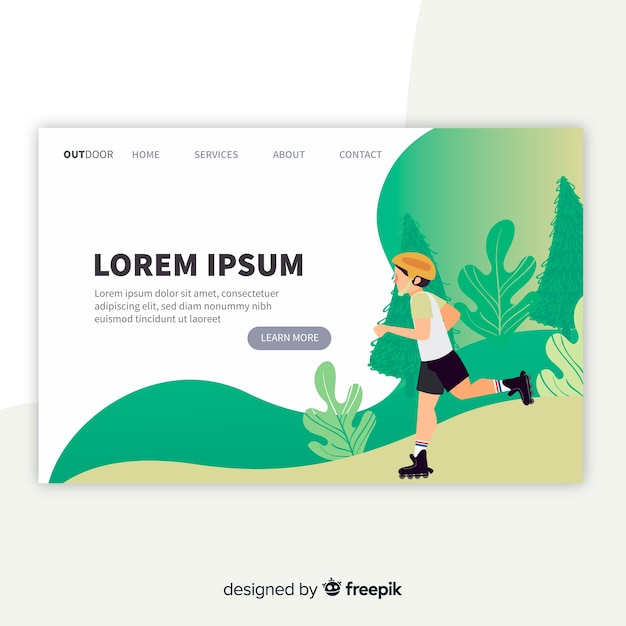 Landing page de actividades al aire libre