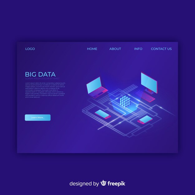 Landing page de big data