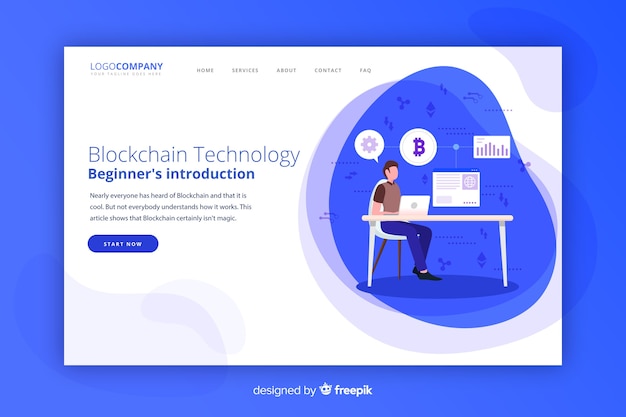 Landing page blockchain