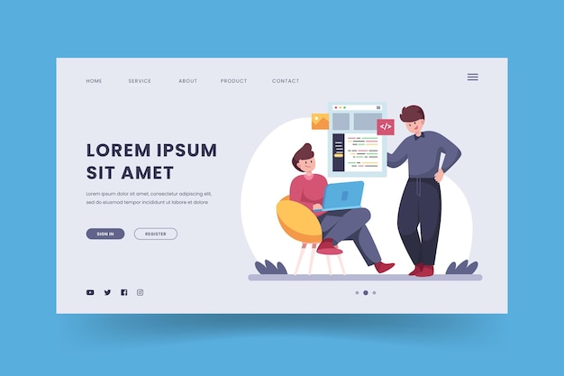 Landing page cms dibujada a mano