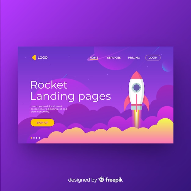 Landing page de cohete