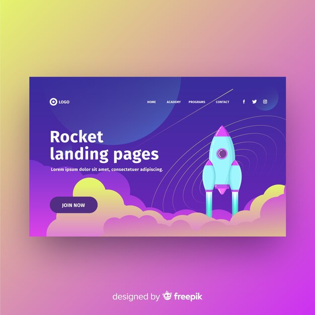 Landing page de cohete