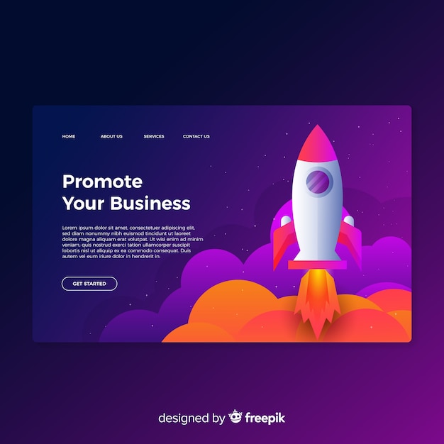 Landing page de cohete