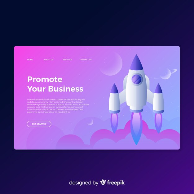 Landing page de cohete
