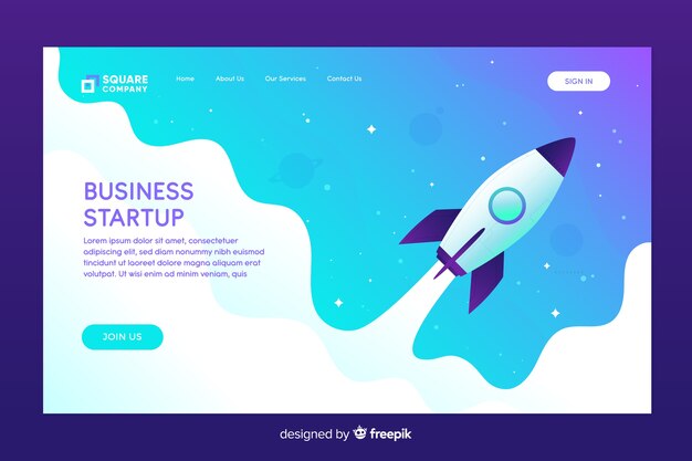 Landing page de cohete