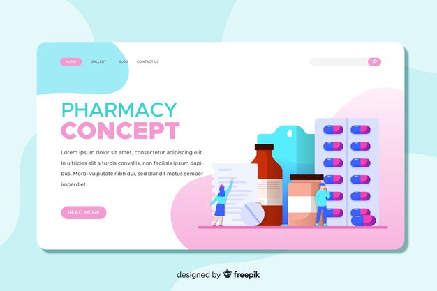 Landing page colorida farmacia