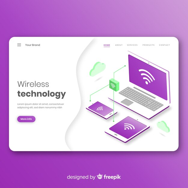 Landing page de conexión inalámbrica