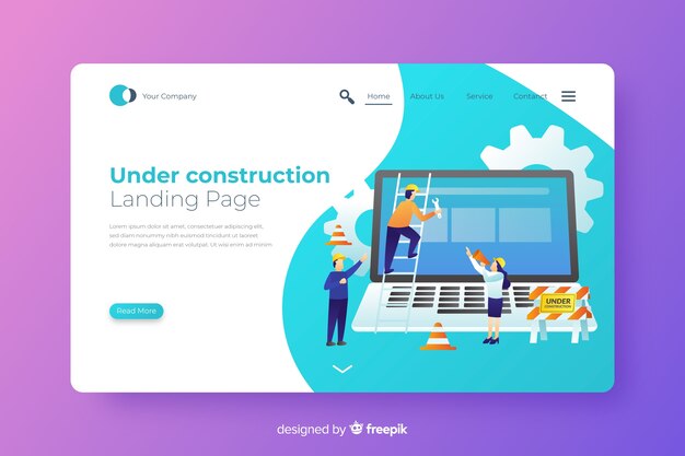Landing page en construcción