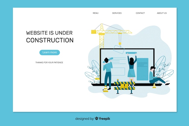 Landing page en construcción