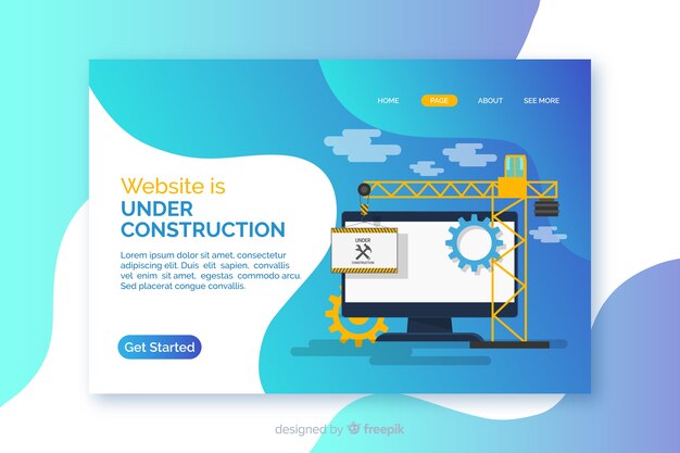 Landing page en construcción
