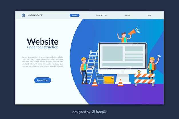 Landing page en construcción