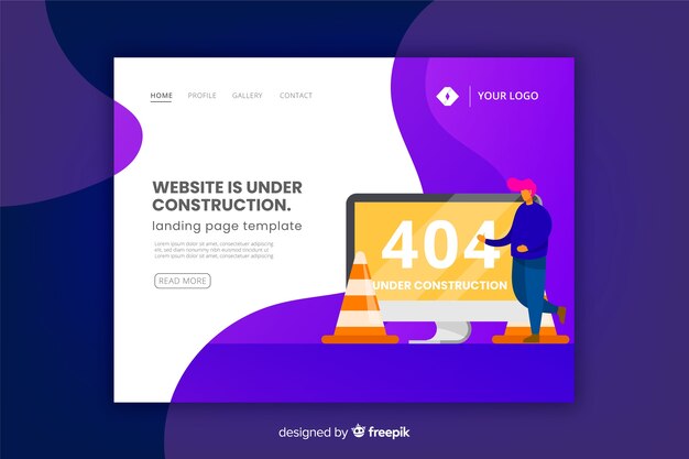 Landing page en construcción