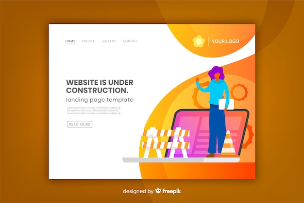 Landing page en construcción