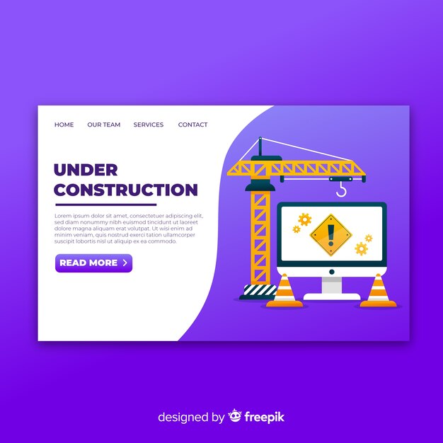 Landing page en construcción