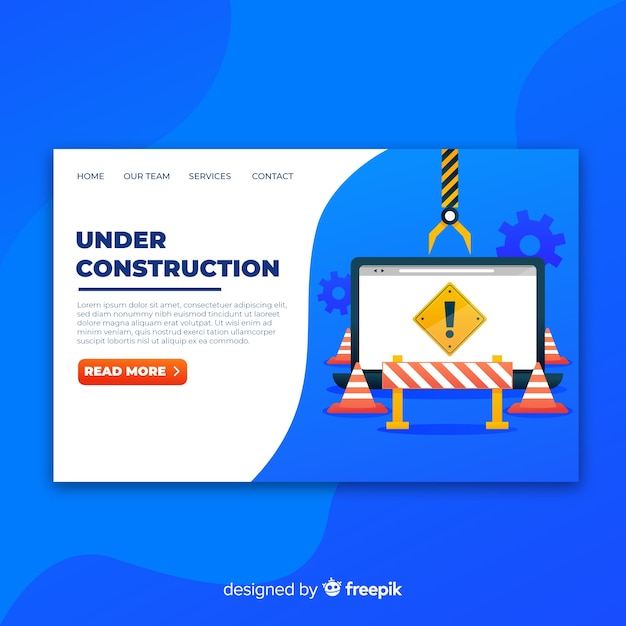 Landing page en construcción