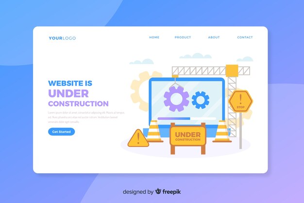 Landing page en construcción
