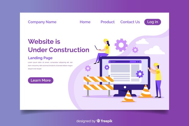 Landing page en construcción