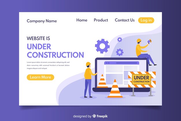 Landing page en construcción