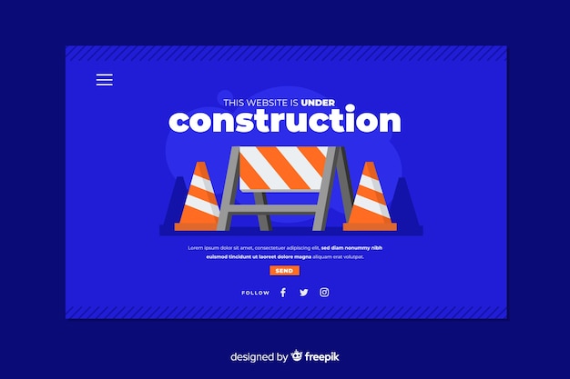 Landing page en construcción