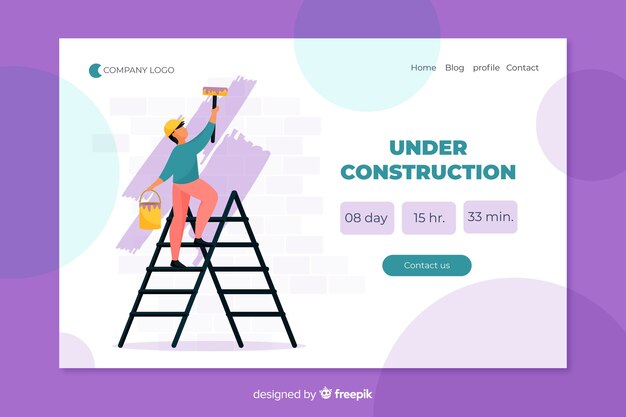 Landing page en construcción