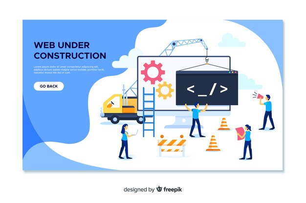 Landing page en construcción