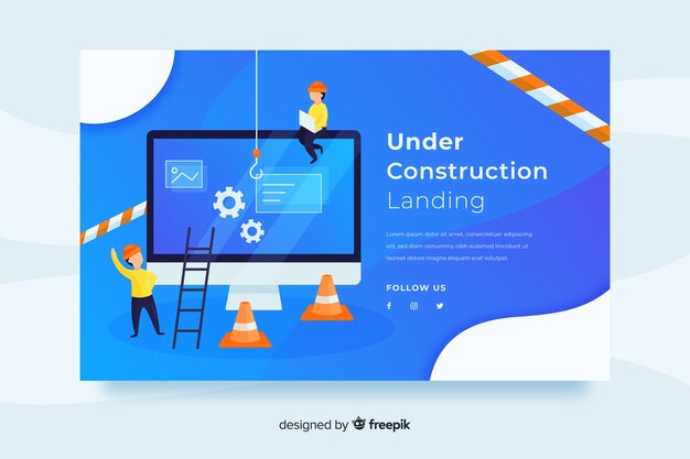 Landing page en construcción