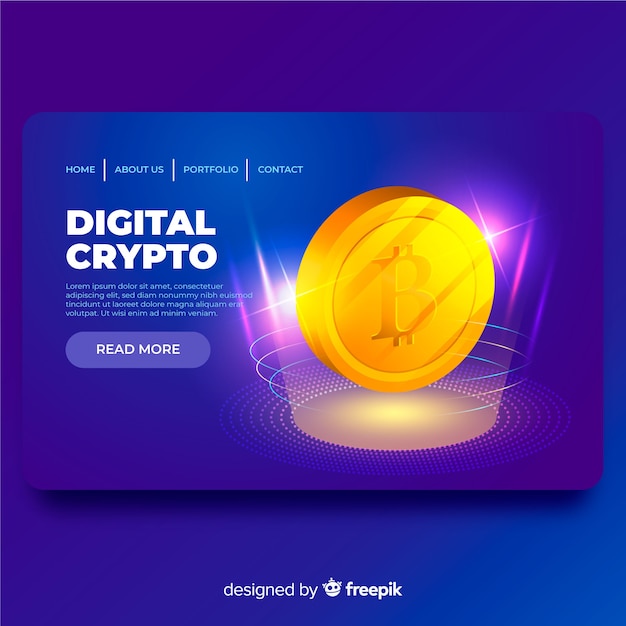 Vector gratuito landing page de criptomoneda