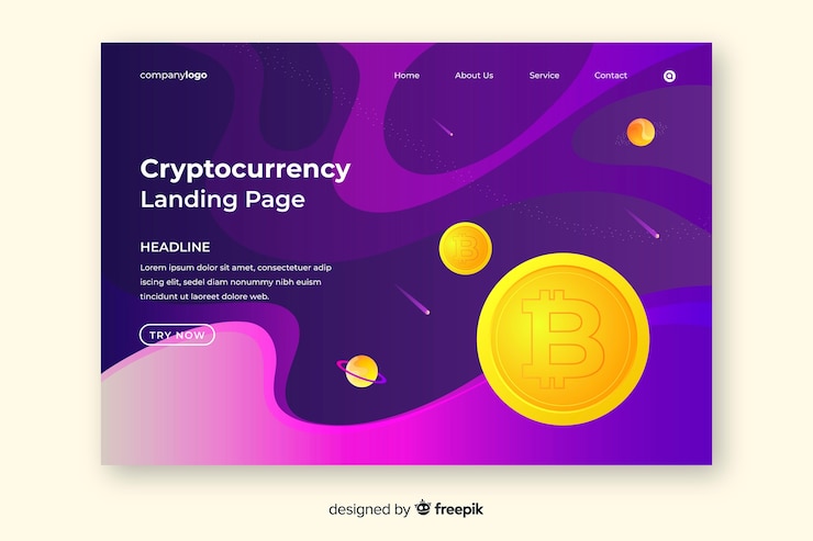 Vector gratuito landing page de criptomonedas