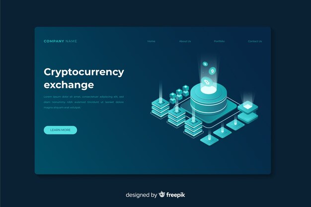 Landing page de criptomonedas
