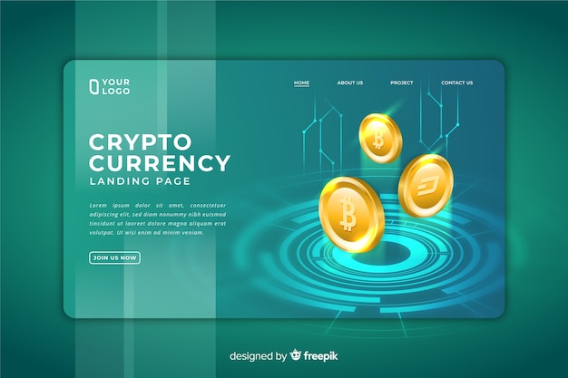 Landing page de criptomonedas
