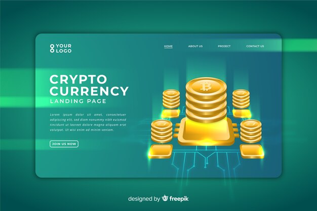 Landing page de criptomonedas