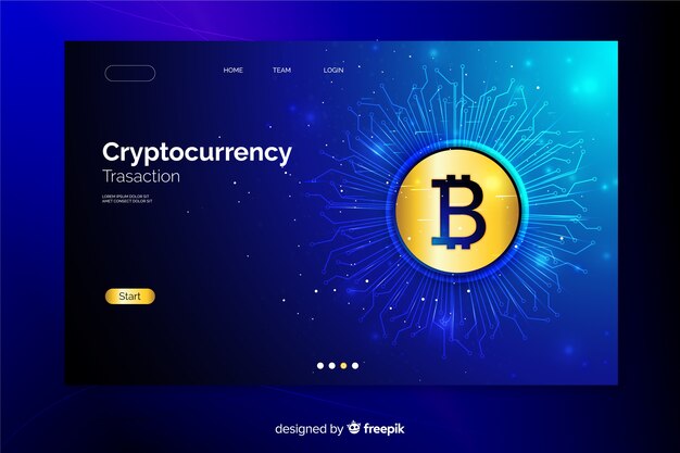 Landing page de criptomonedas