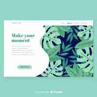 Vector gratuito landing page dibujada a mano naturaleza