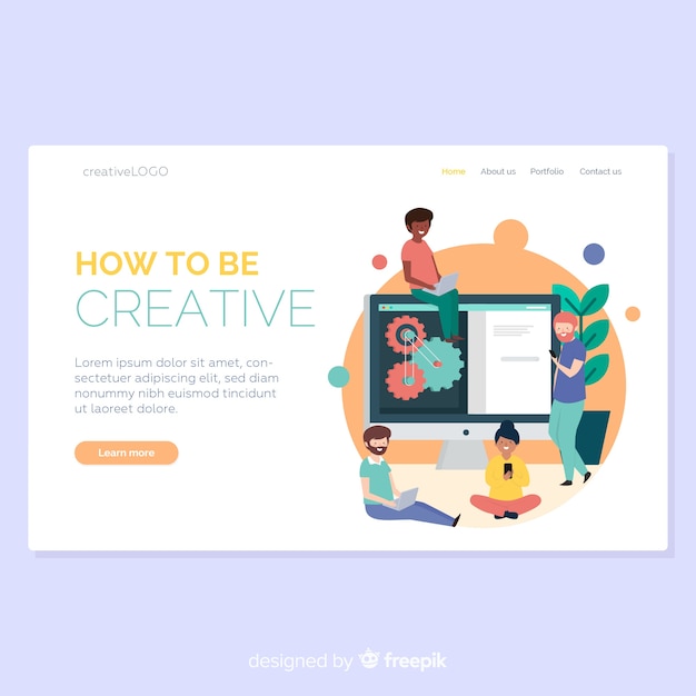 Landing page dibujada a mano proceso creativo